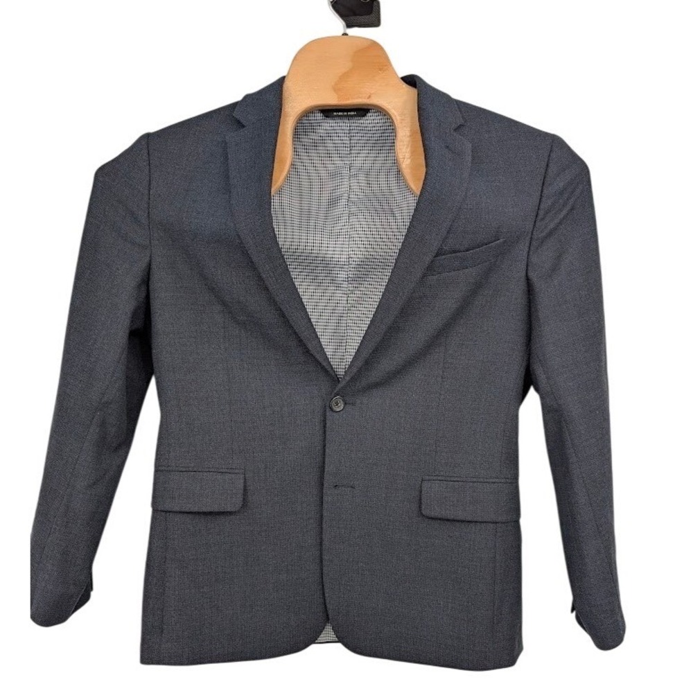 Banana Republic Marzotto Italian Wool Suit 2 Piece Set Blue 40S Modern Slim Fit